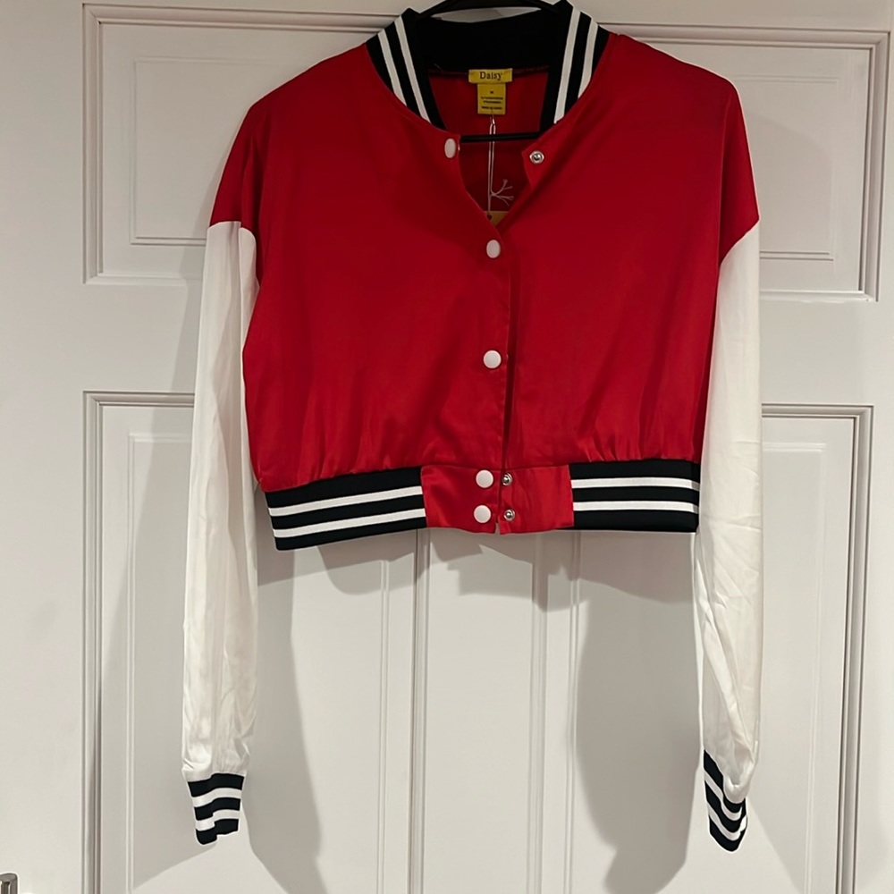 Cropped Bomber Jacket- size M NWT